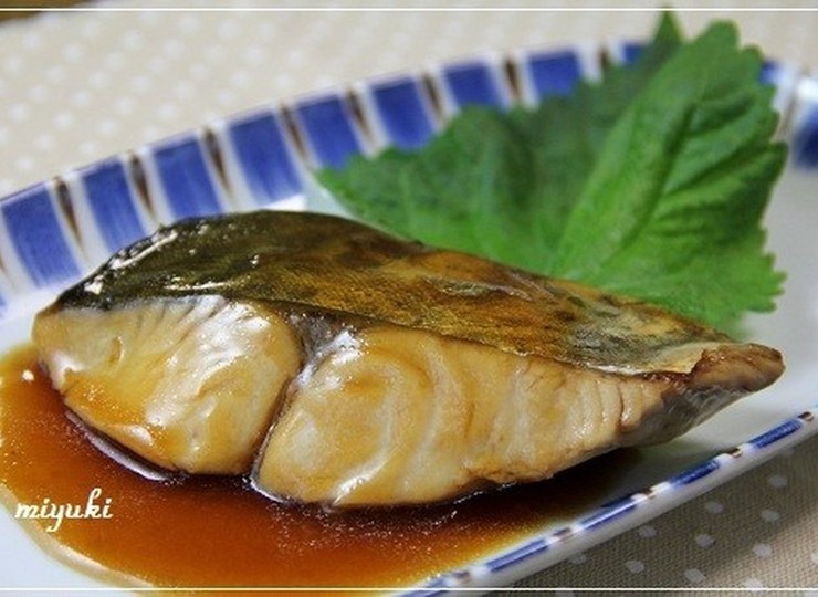 さわらの黒酢あん照り焼き