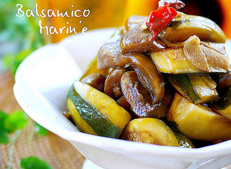 ズッキーニと茄子のアンチョビバルサミコ酢