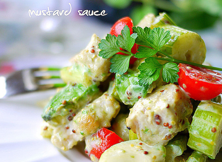 チキンとセロリのマスタードサラダ