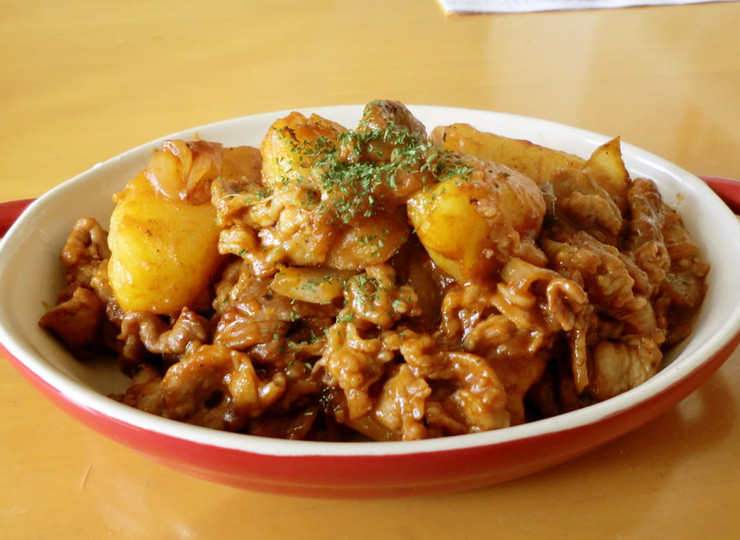 豚とじゃが芋バーベキュー炒め