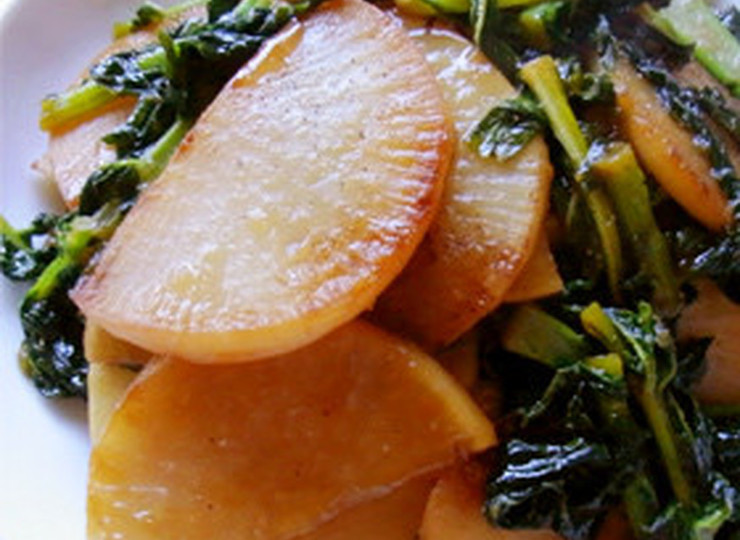 スピード料理 かぶの生姜焼き