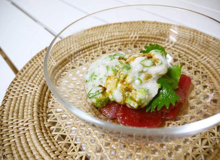 マグロのとろろ おくらがけ