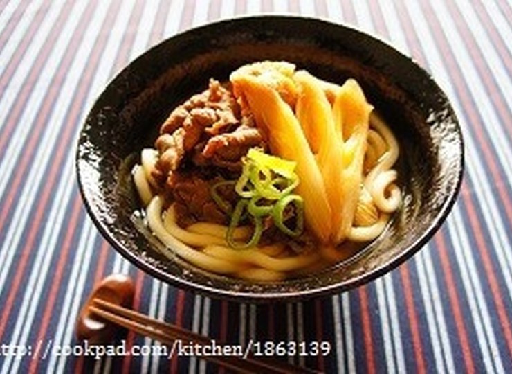 甘い煮汁がじゅわっと美味しい肉うどん