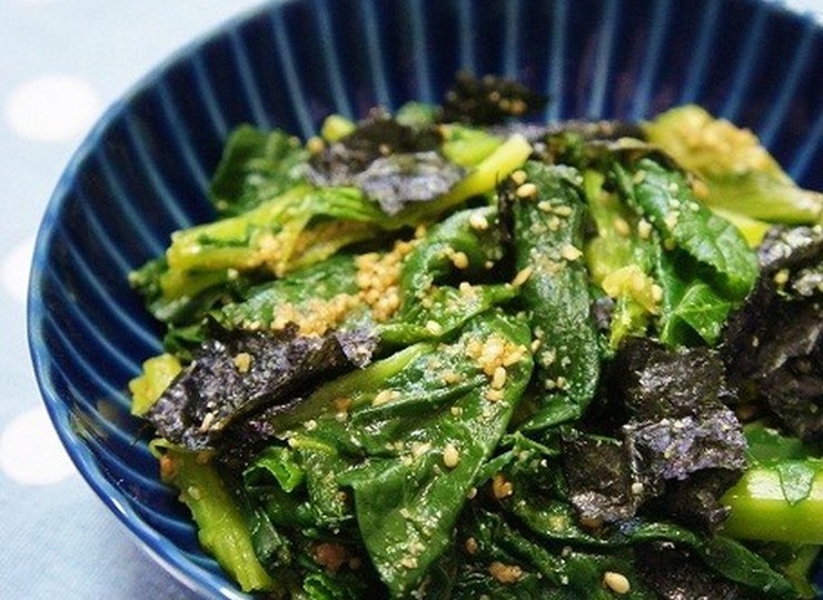 ほうれん草(小松菜)と海苔のごま和え