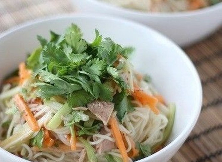 ツナとパクチーのエスニックサラダそうめん