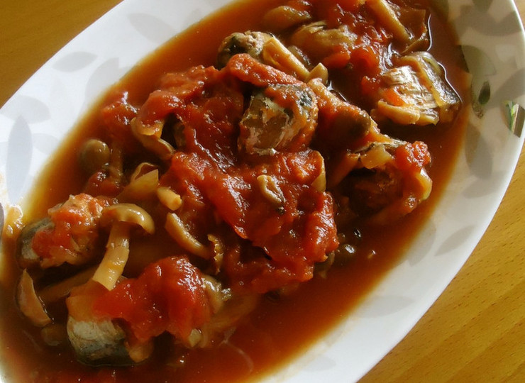 圧力鍋で作るいわしのトマト煮込み