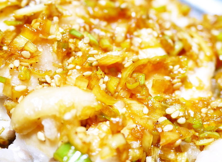 鶏むね肉が柔らかい レンジで油淋鶏