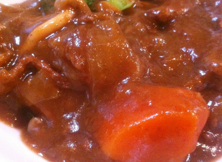 時短 節約 牛薄切り肉でビーフシチュー