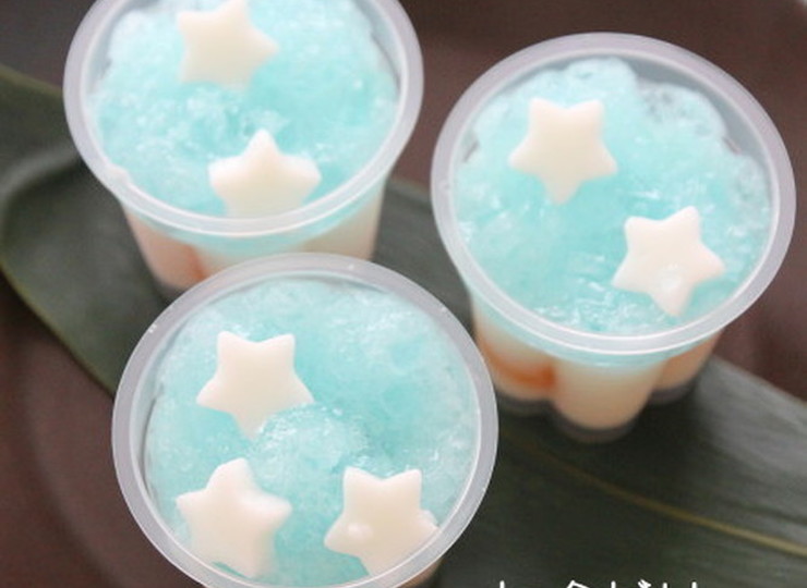 七夕にしゅしゅわカルピス寒天