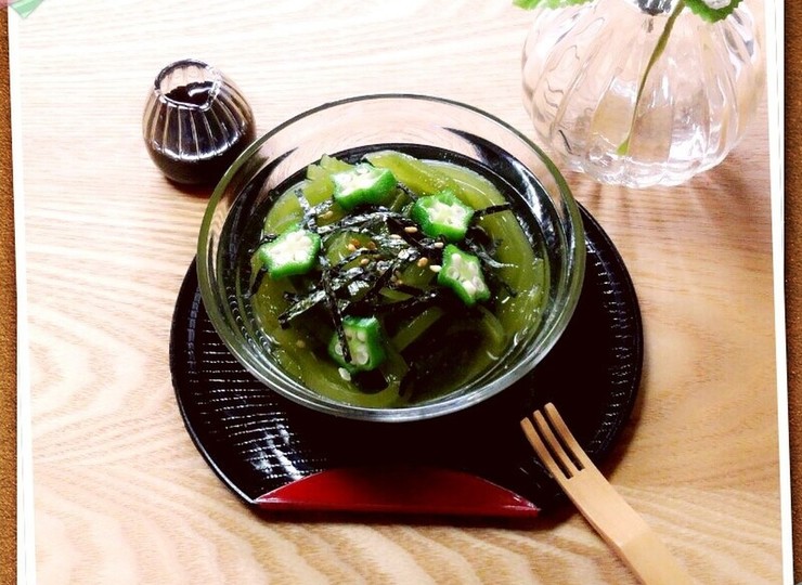 寒天でグリーンところてん