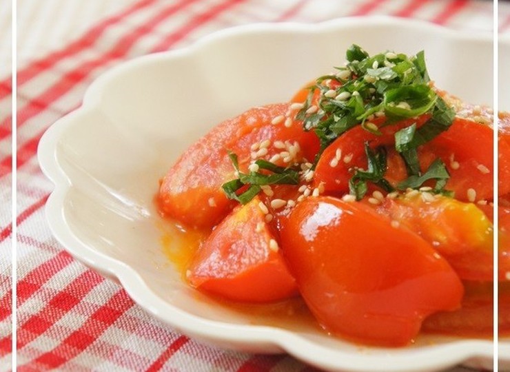 トマトの生姜風味中華炒め