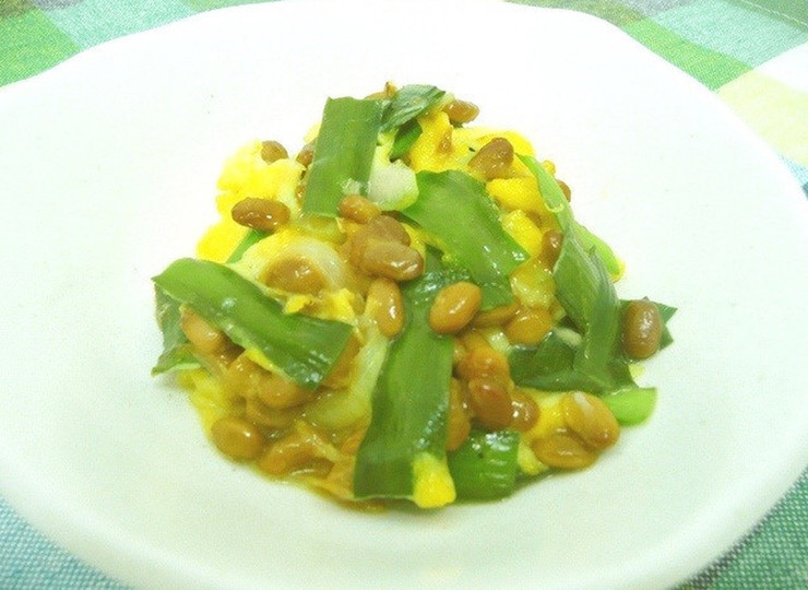 納豆×ニラ ふんわり卵ソテー