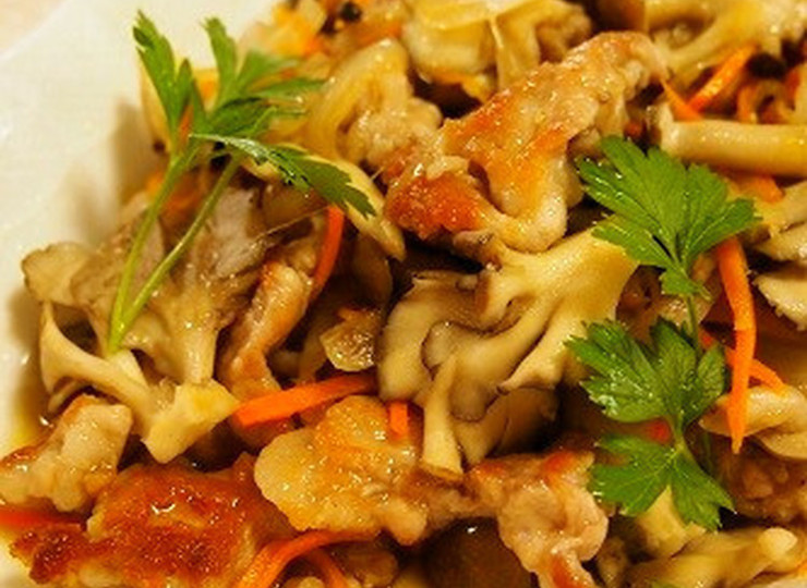 揚げない 豚肉とたっぷりキノコの南蛮漬け