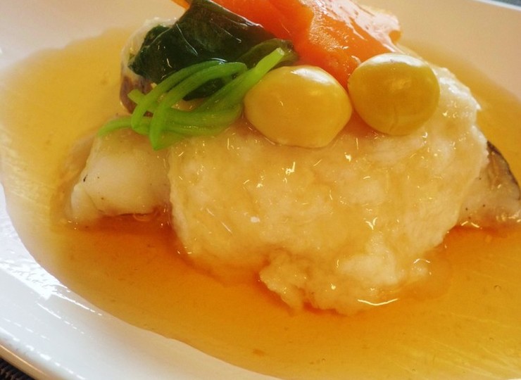 白身魚のはす蒸し