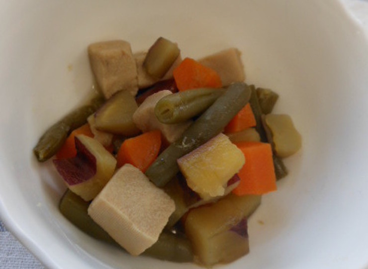 秋におすすめ さつまいもで市松煮