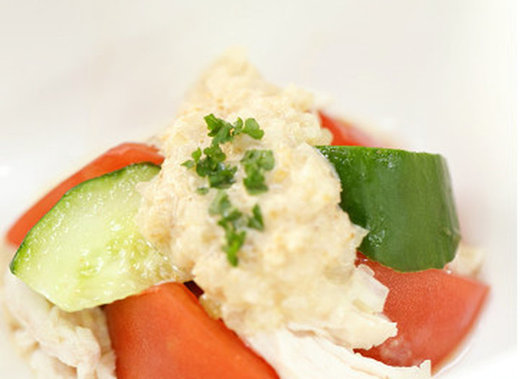 鶏ささ身と彩り野菜のサラダ