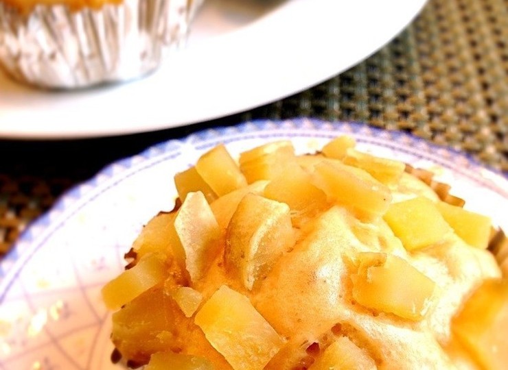 卵ナシ さつまいもの 黒糖蒸しパン