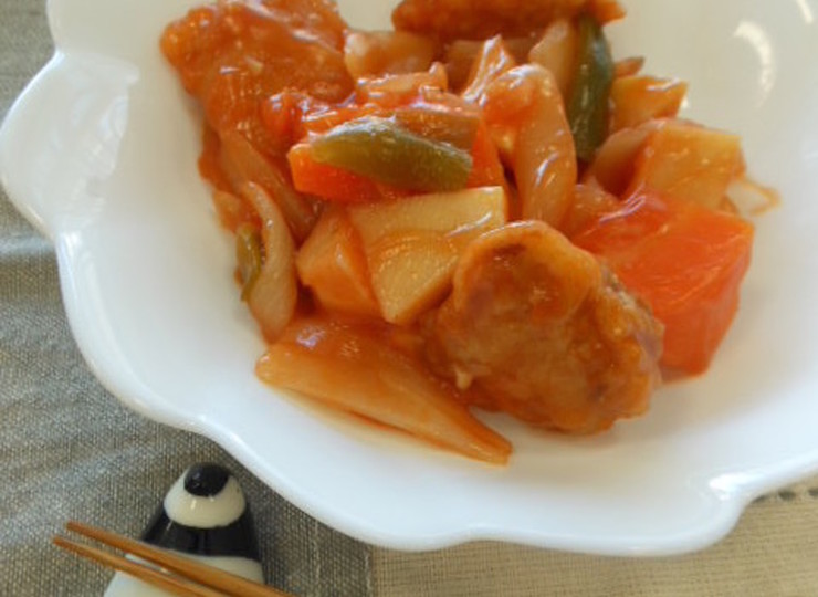 ケチャップ仕立ての酢豚