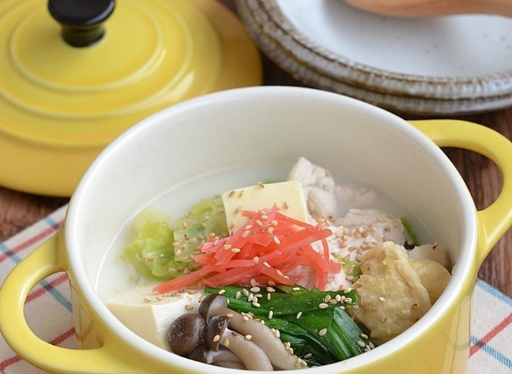 鶏むね肉のとんこつ風鍋