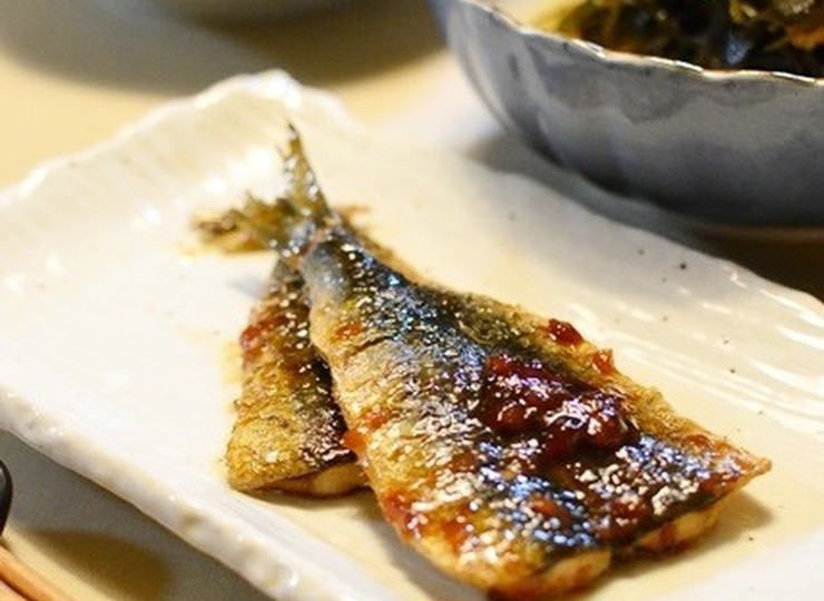 梅肉風味のいわしの照り焼き