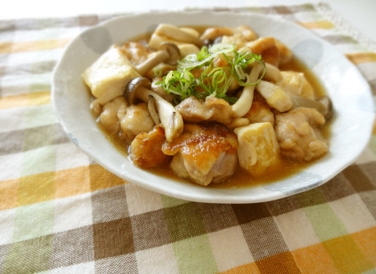 鶏肉と豆腐のしょうがあん煮