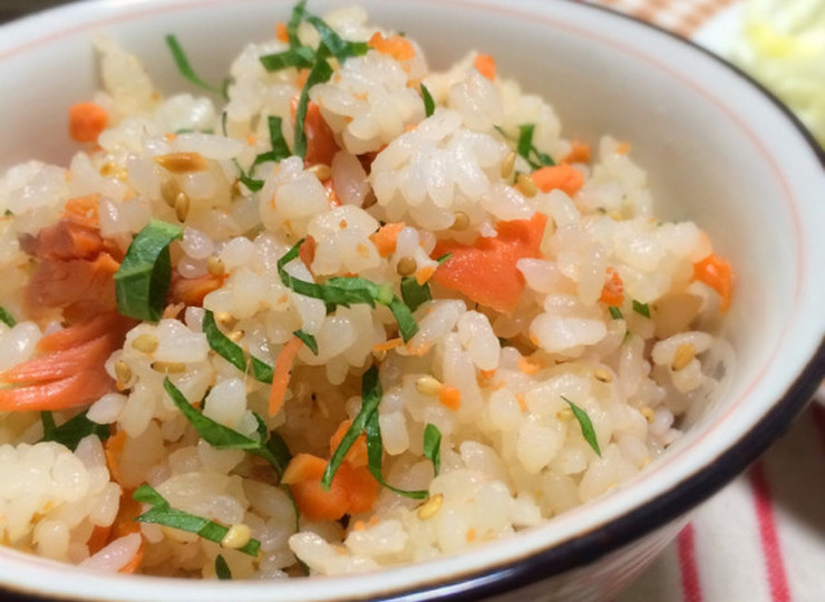 鮭と大葉の混ぜご飯