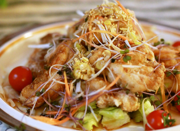 鶏のから揚げ 野菜ぽん酢ソース