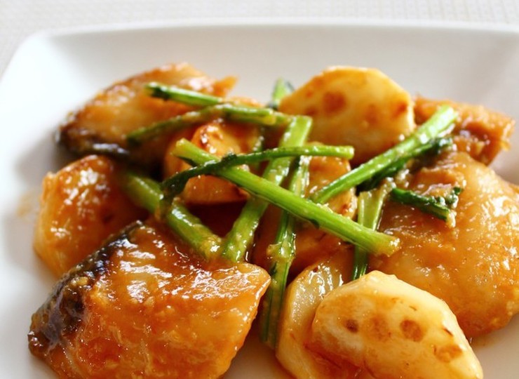 ブリとカブのピリ辛味噌炒め