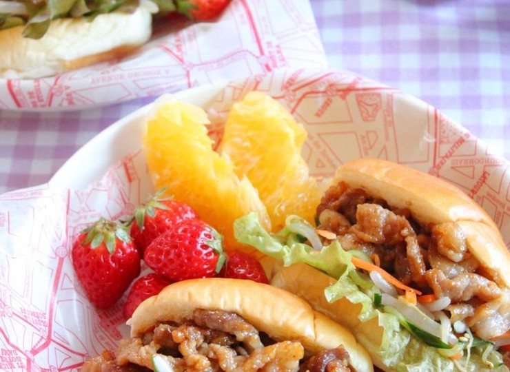 ビビンバ風焼肉ロールサンド