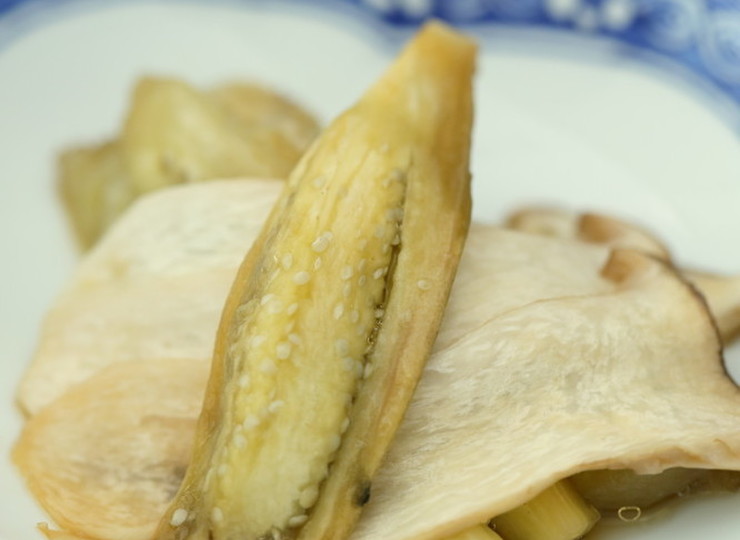 焼きなすとエリンギのあっさりナムル風