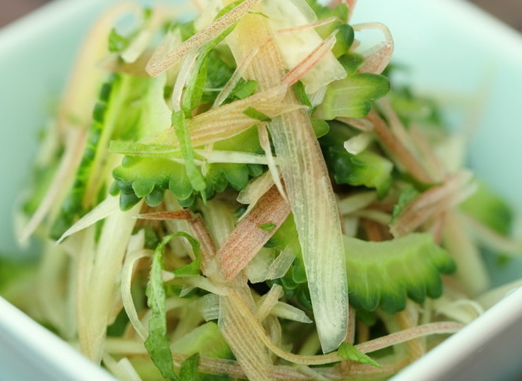 ゴーヤと香味野菜のさっぱり塩もみ