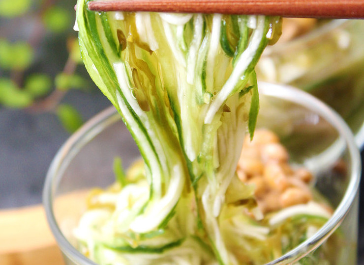 ネバネバ野菜のそうめん風サラダ