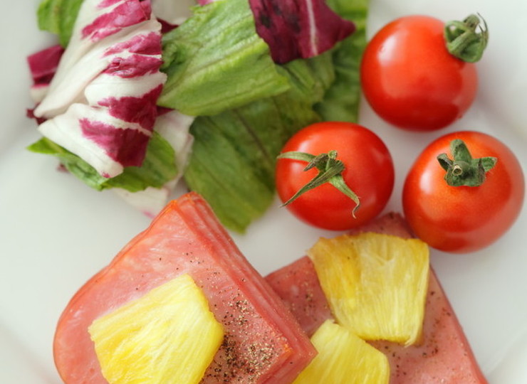 簡単 ハムのハワイアンオーブン焼き