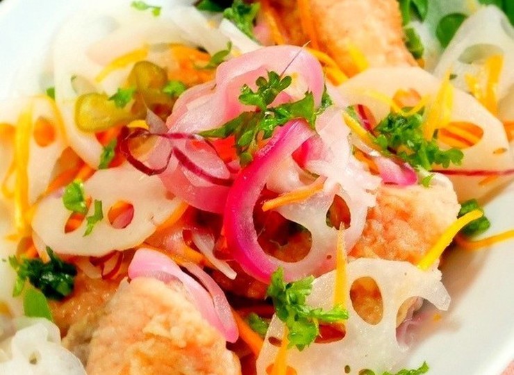 サーモンとたっぷり野菜のエスカベッシュ