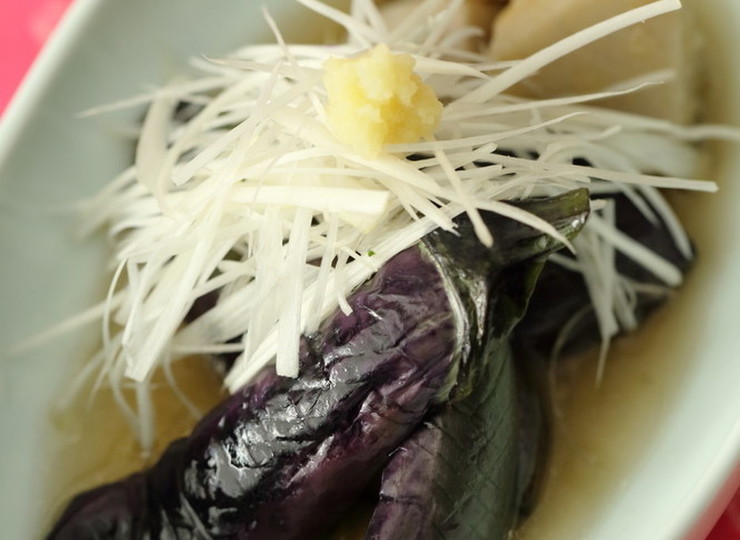 揚げ茄子と里芋の煮物