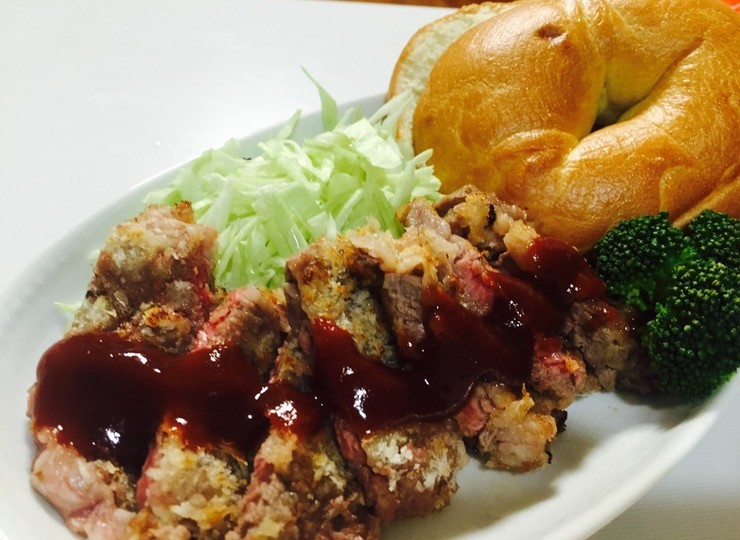 牛肉のパン粉焼き