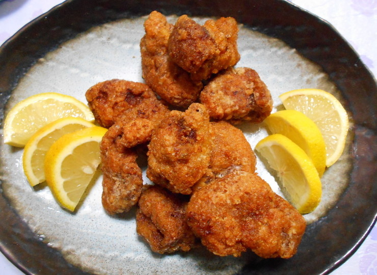 豚ロース肉の竜田揚げ（わさび醤油漬け）