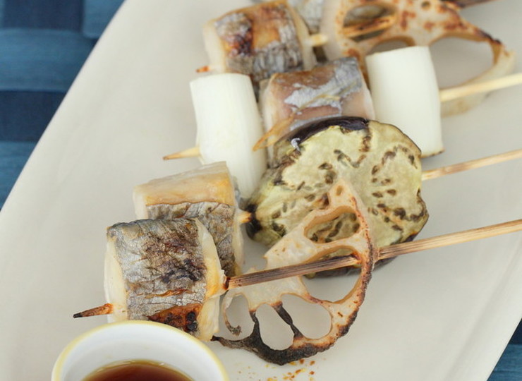 太刀魚と野菜の串焼き