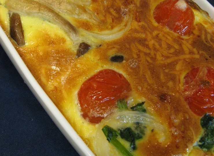 ほうれん草とトマトのキッシュ