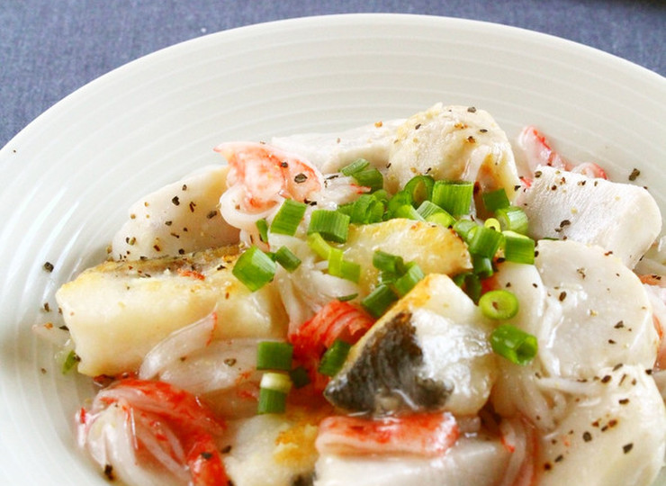 タラと里芋のカニカマあんかけ