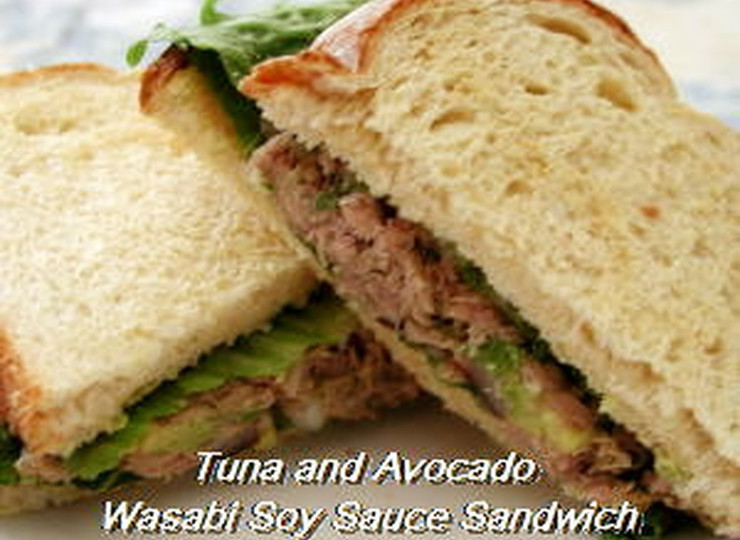 ツナとアボカドのわさび醤油サンドイッチ