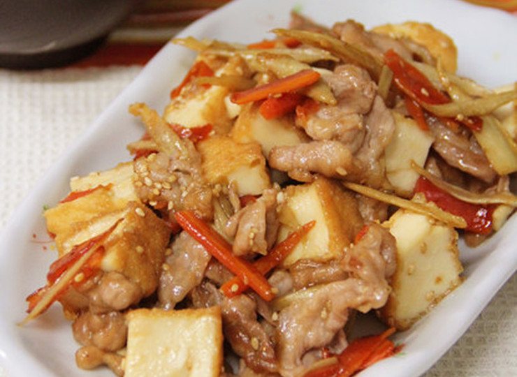 豚肉と厚揚げのきんぴらごぼう