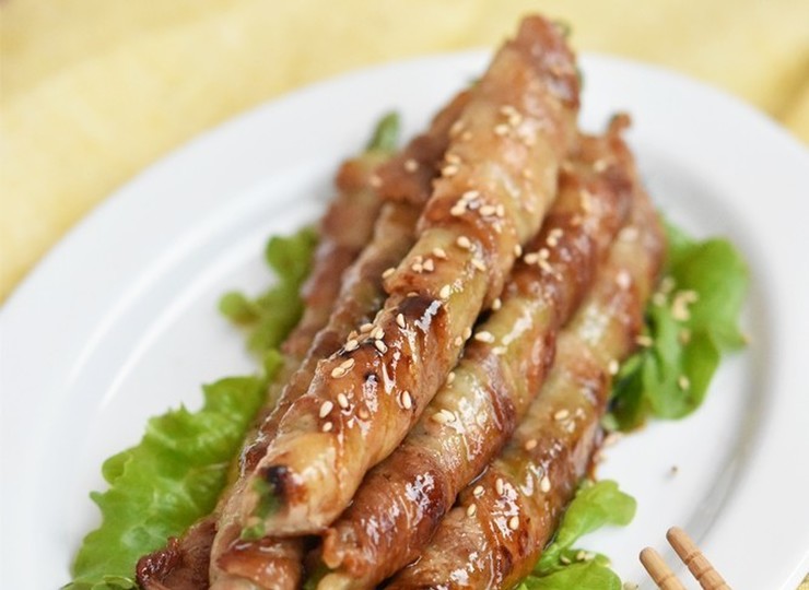 いんげんの豚肉巻き照り焼き