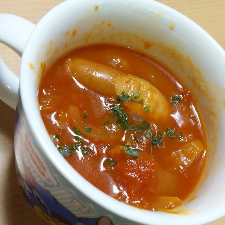 トマト缶で簡単こく旨スープ