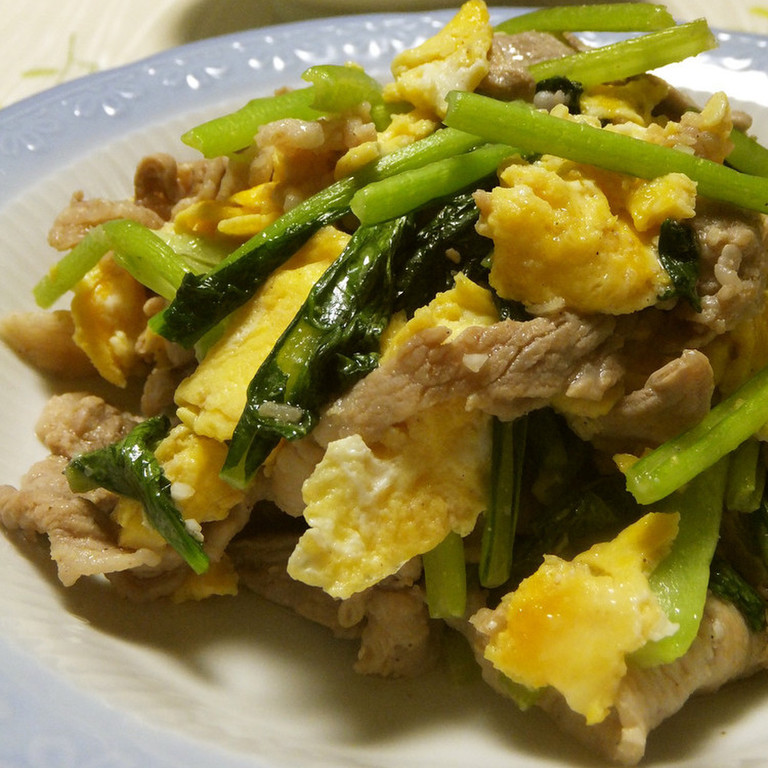 豚肉と小松菜の中華風炒め