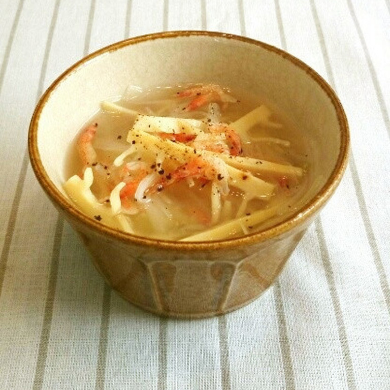 春 筍と桜海老のスープ