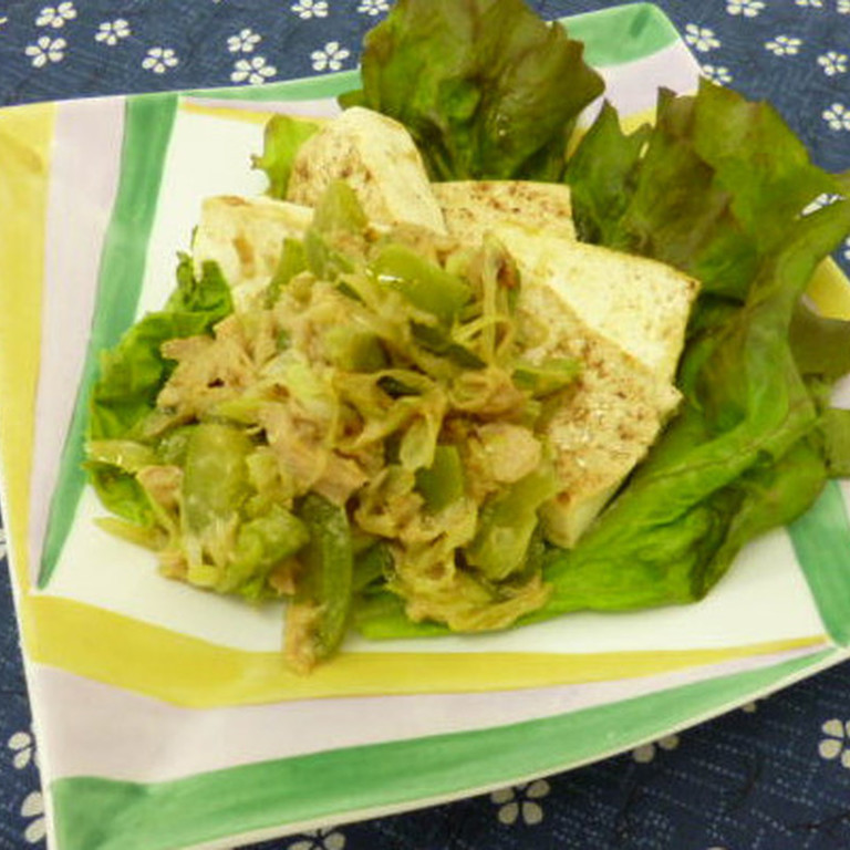 ツナのせ焼き豆腐