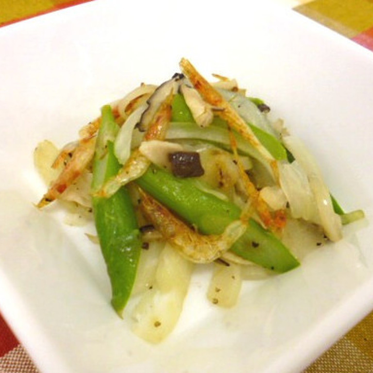 桜えびと野菜の香味ソテー