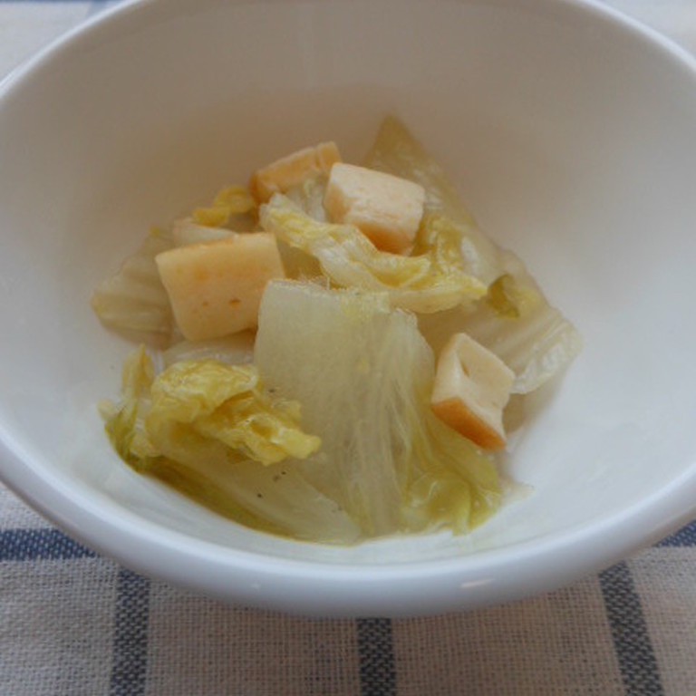白菜と梅焼の蒸し煮