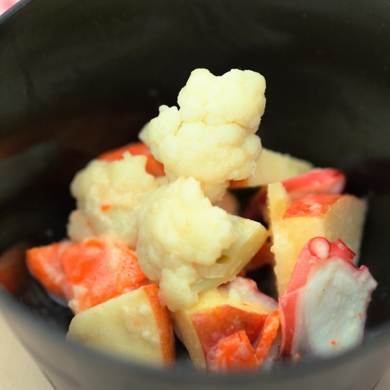 ハニーゼラチンドレッシングで食べるサラダ